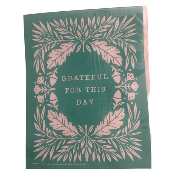 NWT  Grateful For The Day Chalk‎ Couture 8.5 x 11  Reusable Transfer - Picture 1 of 3